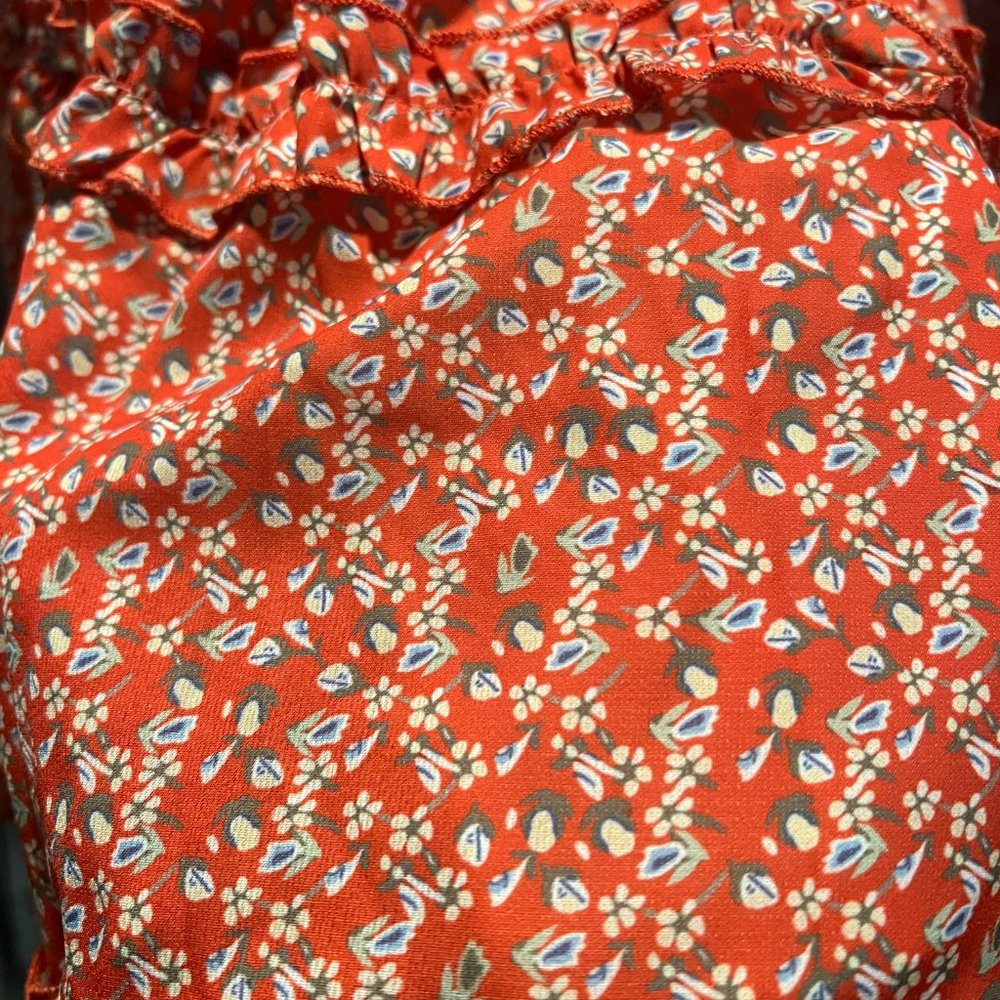 Bubble Sleeve Floral Ruffle Dress Mini - Picture 7 of 11